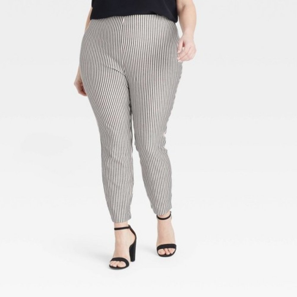 NWT A New Day Striped High Rise Skinny Ankle Pants